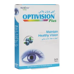 اپتي ويژن پلاس(كمك به حفظ سلامت بينايي)/قرص/نيچر اونلي(آبا دارو طب) OPTIVISION Plus(helps to maintain Healthy vision)/Tab/Natures only